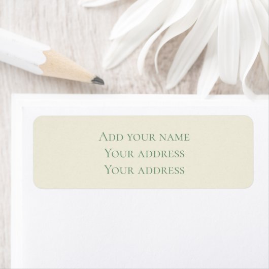 Sage and Cream Custom Christmas Return Address (Insitu)