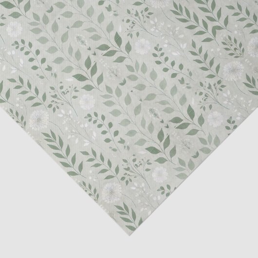 Sage and Dandelions Green Seidenpapier (Ausschnitt)