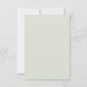 Sage and Gold Baby Dusche Klein Danke (Rückseite)