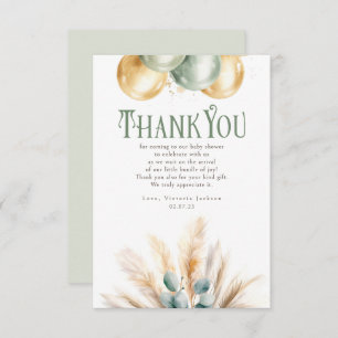 Sage and Gold Baby Dusche Klein Danke