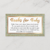 Sage and Gold Confetti Book Request Insert Cards (Vorderseite)