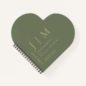 Sage and Gold Formal Simple Liebe Wedding Planner Notizblock (Vorderseite)