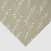 Sage And Ivory Custom White Wedding Tissue Paper Seidenpapier (Ausschnitt)