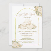 Sage and Ivory Little Lamb Baby Shower Invitation Einladung (Vorderseite)