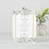 Sage and Lilac Pasture Baby Dusche Danke, Gedicht Dankeskarte (Stehend Vorderseite)