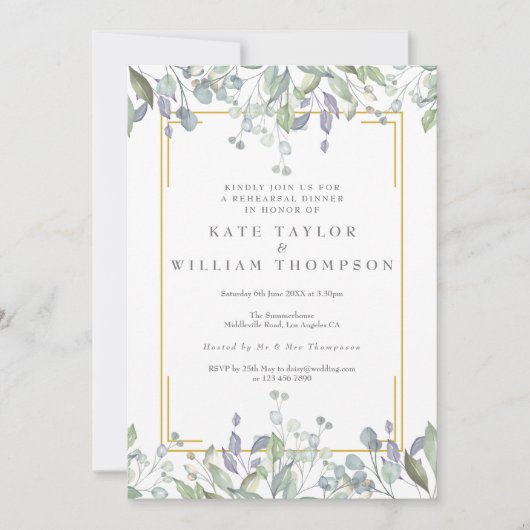 Sage and Lilac Probe Einladung (Vorderseite)