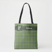 Sage and Olive Plaid Tasche (Vorderseite)