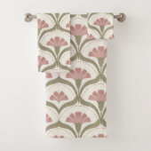 Sage and Rose Bathroom Towel Set (Insitu)