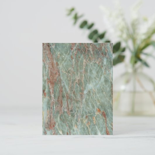 Sage and Rust Marble Postkarte (Stehend Vorderseite)