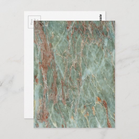 Sage and Rust Marble Postkarte (Vorne/Hinten)
