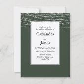 Sage and Silver Simple Wedding Einladung (Vorderseite)