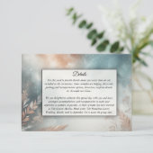 Sage and Terracotta Stardust Skies Wedies Begleitkarte (Stehend Vorderseite)