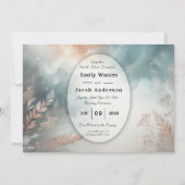 Sage and Terracotta Stardust Skies Wedies Einladung (Vorderseite)