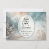 Sage and Terracotta Stardust Skies Wedies Save The Date (Vorderseite)
