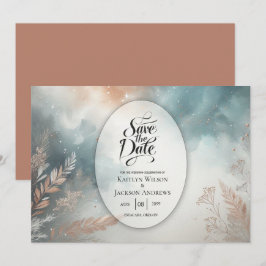 Sage and Terracotta Stardust Skies Wedies Save The Date