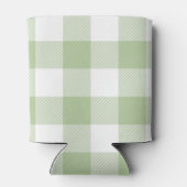Sage and White Buffalo Plaid Gingham Dosenkühler (Rückseite)