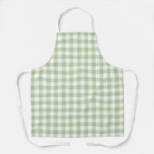 Sage and White Buffalo Plaid Gingham Schürze (Vorderseite)