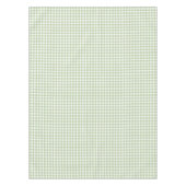 Sage and White Buffalo Plaid Gingham Tischdecke (Vorderseite)