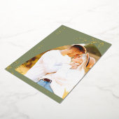 Sage Arch Gold Foil Leaf Save the Date Karte (Gedreht)