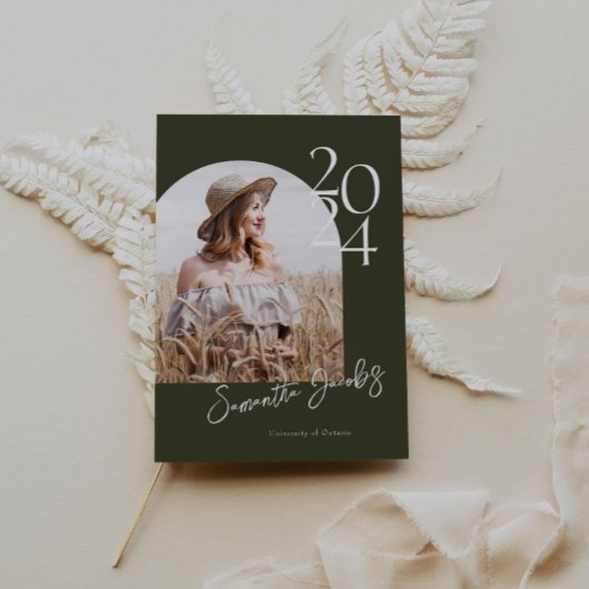 Sage Arch Moderne Graduierungspartei für Minimalis Einladung