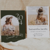 Sage Arch Moderne Graduierungspartei für Minimalis Einladung