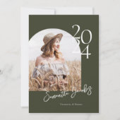 Sage Arch Moderne Graduierungspartei für Minimalis Einladung (Vorderseite)