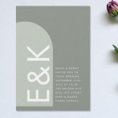 Sage Arch Moss Abstrakter Japandi Minimalismus Hoc Einladung