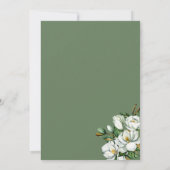 Sage Arch White Floral Bridal Dusche Einladung (Rückseite)
