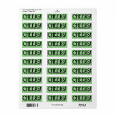 Sage Art Deco Cheeradresse (Vorne)