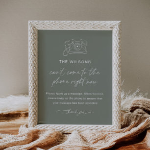 SAGE Audio Guest Book Wedding Sign Poster