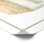 Sage Baby Blocks Baby Shower Willkommensposter Poster (Ecke)