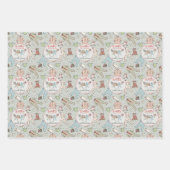 Sage Babys Erste Weihnachten Winter Pajamas Geschenkpapier Set (Vorderseite)