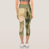 Sage Bambusnebel Capri Leggings (Rückseite)