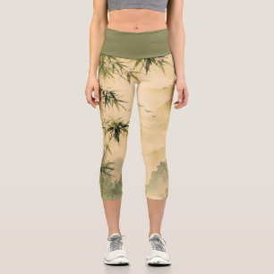 Sage Bambusnebel Capri Leggings