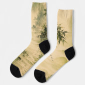 Sage Bambusnebel Socken (Linkes Detail)