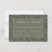 Sage Beige Elegante Script Response Card RSVP Karte (Vorderseite)