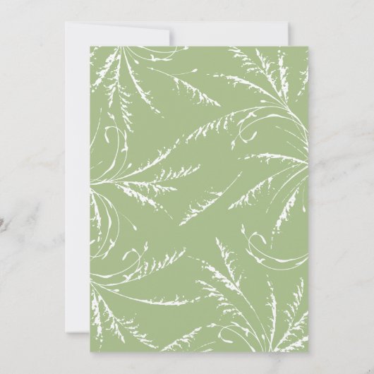 Sage Beige Pampas Grass Modern Boho Brautparty Einladung (Rückseite)