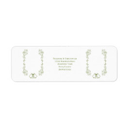 Sage Bells Scrollwork Wedding Rücksendeadresse