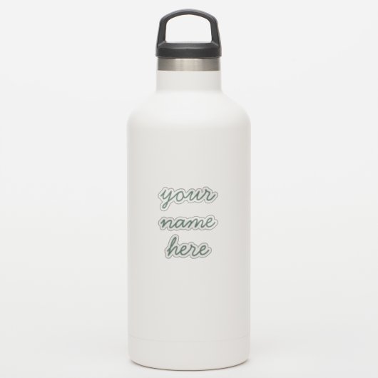 Sage Benutzerdefinierter Name Einfache Minimale Sc Aufkleber (Wassserflasche)