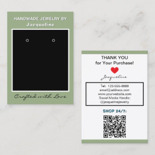 Sage Black Jewelry Ohrringe Website QR Code Visitenkarte