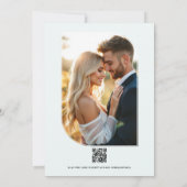 Sage Blue, Glacier Teal & Ice Mint Wedding Einladung (Rückseite)