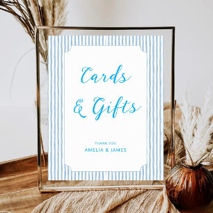 Sage Blue Karten und Geschenke Hochzeit Brautparty Poster