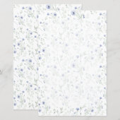 Sage Blue Watercolor Wildflower (Vorne/Hinten)