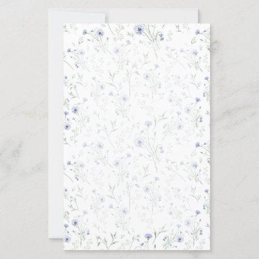 Sage Blue Watercolor Wildflower (Vorderseite)