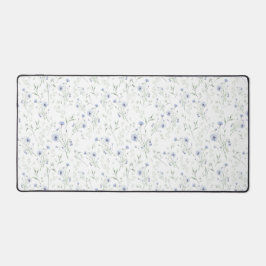 Sage Blue Watercolor Wildflower Floral Custom Name Schreibtischunterlage