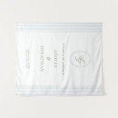 Sage & Blue Wedding Backdrop Tapestry Wandteppich (Vorderseite (Horizontal))