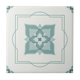 Sage-Blume Motif Line-Border-gezogenes Muster Fliese
