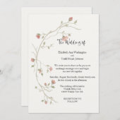 Sage & Blush Boho Wasserfarben Einladung zur Hochz (Vorne/Hinten)