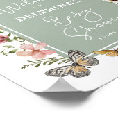 Sage Blush Fairy Wildblume Babydusche Willkommen Poster (Ecke)