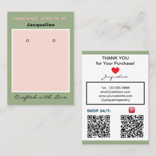 Sage Blush Jewelry Ohrringe QR Codes Visitenkarte